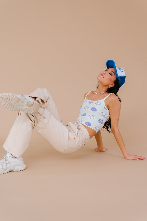 Good Days Smiley Tank // Mint